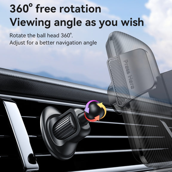 Yesido C251 Car Air Outlet Gravity Clamp Mobile Phone Holder(Black)