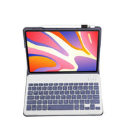 For Huawei MatePad SE 11 2024 AH21 Ultra-thin Detachable Bluetooth Keyboard Leather Tablet Case(Lavender White)