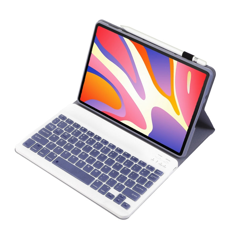 For Huawei MatePad SE 11 2024 AH21 Ultra-thin Detachable Bluetooth Keyboard Leather Tablet Case(Lavender White)