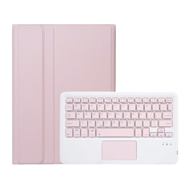 For Huawei MatePad SE 11 2024 AH21-A Ultra-thin Detachable Bluetooth Keyboard Leather Tablet Case with Touchpad(Pink White)