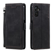 For Samsung Galaxy S25+ 5G Retro Splicing Horizontal Flip Leather Phone Case(Black)