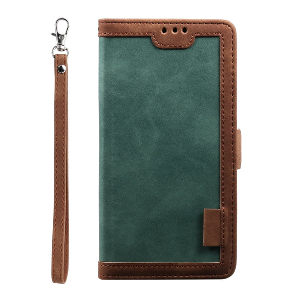 For Samsung Galaxy S25 5G Retro Splicing Horizontal Flip Leather Phone Case(Green)