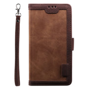 For Samsung Galaxy S25 5G Retro Splicing Horizontal Flip Leather Phone Case(Brown)