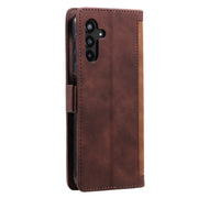 For Samsung Galaxy S25 5G Retro Splicing Horizontal Flip Leather Phone Case(Brown)