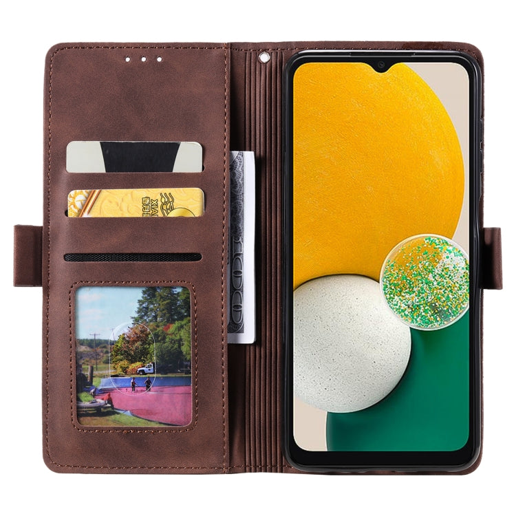For Samsung Galaxy S25 5G Retro Splicing Horizontal Flip Leather Phone Case(Brown)