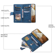 For Samsung Galaxy S25+ 5G Grid Texture Zipper Leather Phone Case with Lanyard(Blue)