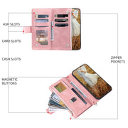 For Samsung Galaxy S25+ 5G Grid Texture Zipper Leather Phone Case with Lanyard(Rose Gold)