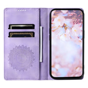 For Samsung Galaxy S25 5G Totem Embossed Magnetic Leather Phone Case(Purple)
