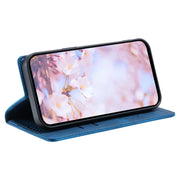 For Samsung Galaxy S25+ 5G Totem Embossed Magnetic Leather Phone Case(Blue)