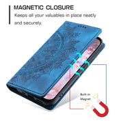For Samsung Galaxy S25+ 5G Totem Embossed Magnetic Leather Phone Case(Blue)