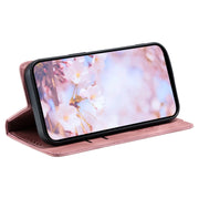 For Samsung Galaxy S25+ 5G Totem Embossed Magnetic Leather Phone Case(Rose Gold)