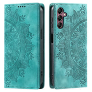 For Samsung Galaxy S25+ 5G Totem Embossed Magnetic Leather Phone Case(Green)