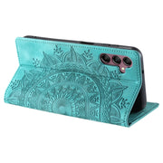 For Samsung Galaxy S25+ 5G Totem Embossed Magnetic Leather Phone Case(Green)