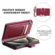 For Samsung Galaxy S25+ 5G Glitter Lattice Zipper Wallet Leather Phone Case(Wine Red)