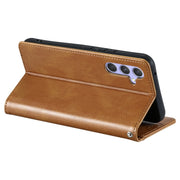 For Samsung Galaxy S25 5G Simple 6-Card Wallet Leather Phone Case(Brown)