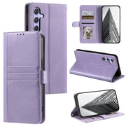 For Samsung Galaxy S25 5G Simple 6-Card Wallet Leather Phone Case(Purple)