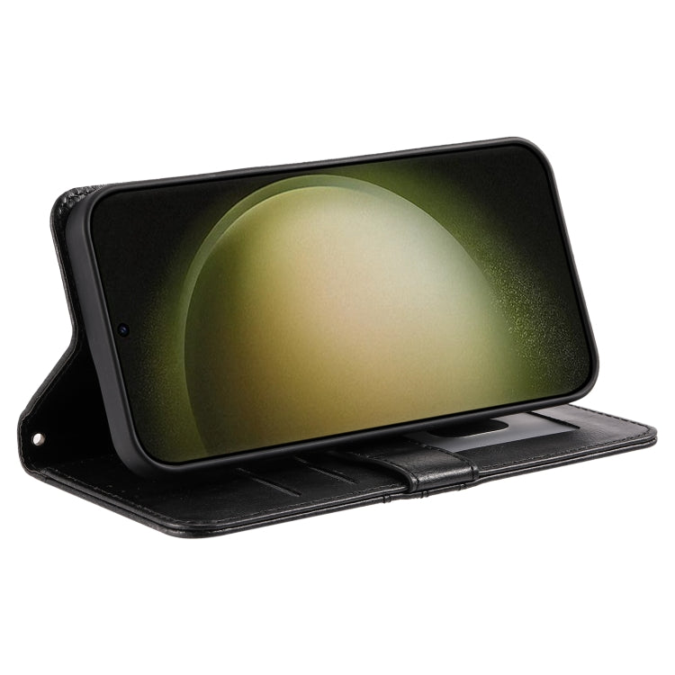 For Samsung Galaxy S25 5G Simple 6-Card Wallet Leather Phone Case(Black)