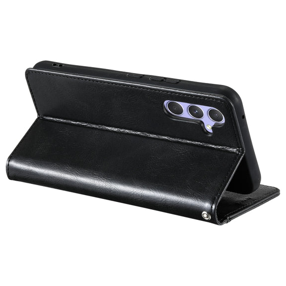 For Samsung Galaxy S25 5G Simple 6-Card Wallet Leather Phone Case(Black)