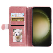 For Samsung Galaxy S25+ 5G Simple 6-Card Wallet Leather Phone Case(Rose Gold)