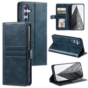 For Samsung Galaxy S25+ 5G Simple 6-Card Wallet Leather Phone Case(Navy Blue)