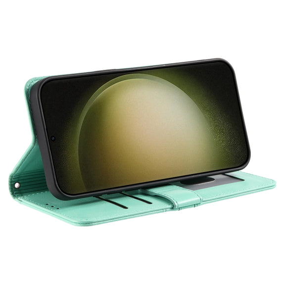 For Samsung Galaxy S25+ 5G Simple 6-Card Wallet Leather Phone Case(Green)