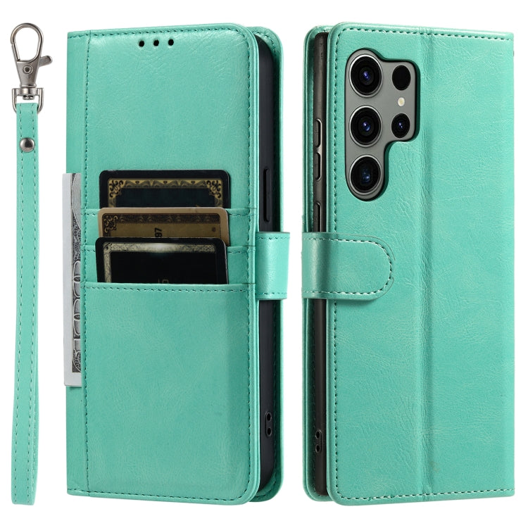 For Samsung Galaxy S25 Ultra 5G Simple 6-Card Wallet Leather Phone Case(Brown)