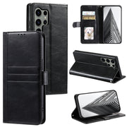 For Samsung Galaxy S25 Ultra 5G Simple 6-Card Wallet Leather Phone Case(Black)