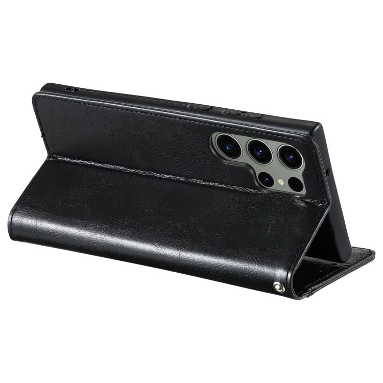 For Samsung Galaxy S25 Ultra 5G Simple 6-Card Wallet Leather Phone Case(Black)