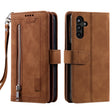 For Samsung Galaxy S25+ 5G Nine Card Zipper Bag Leather Phone Case with Lanyard(Brown) - Galaxy S25+ 5G Cases by PMC TechLife | Online Shopping South Africa | PMC TechLife | Buy Now Pay Later Mobicred
