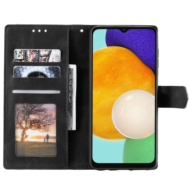 For Samsung Galaxy S25 5G Nail Skin Feel Stitching Calf Texture Leather Phone Case(Black)