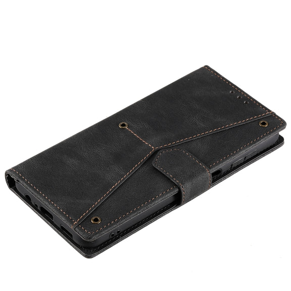 For Samsung Galaxy S25 5G Nail Skin Feel Stitching Calf Texture Leather Phone Case(Black)