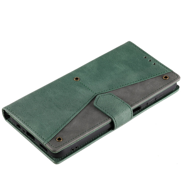 For Samsung Galaxy S25 5G Nail Skin Feel Stitching Calf Texture Leather Phone Case(Green)