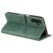 For Samsung Galaxy S25 5G Nail Skin Feel Stitching Calf Texture Leather Phone Case(Green)