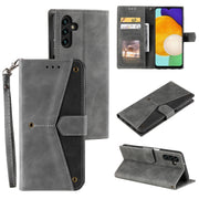 For Samsung Galaxy S25 5G Nail Skin Feel Stitching Calf Texture Leather Phone Case(Grey)