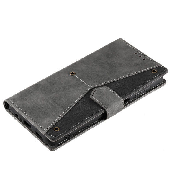 For Samsung Galaxy S25 5G Nail Skin Feel Stitching Calf Texture Leather Phone Case(Grey)