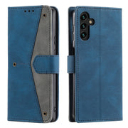 For Samsung Galaxy S25 5G Nail Skin Feel Stitching Calf Texture Leather Phone Case(Blue)