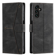 For Samsung Galaxy S25+ 5G Nail Skin Feel Stitching Calf Texture Leather Phone Case(Black)