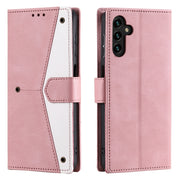 For Samsung Galaxy S25+ 5G Nail Skin Feel Stitching Calf Texture Leather Phone Case(Rose Gold)