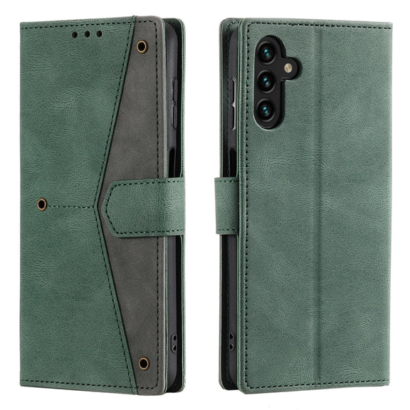 For Samsung Galaxy S25+ 5G Nail Skin Feel Stitching Calf Texture Leather Phone Case(Green)