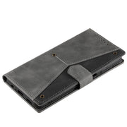 For Samsung Galaxy S25+ 5G Nail Skin Feel Stitching Calf Texture Leather Phone Case(Grey)