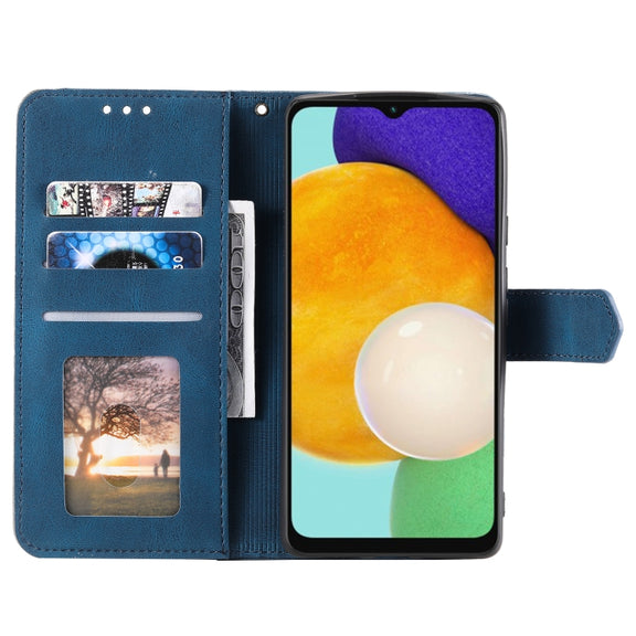 For Samsung Galaxy S25+ 5G Nail Skin Feel Stitching Calf Texture Leather Phone Case(Blue)