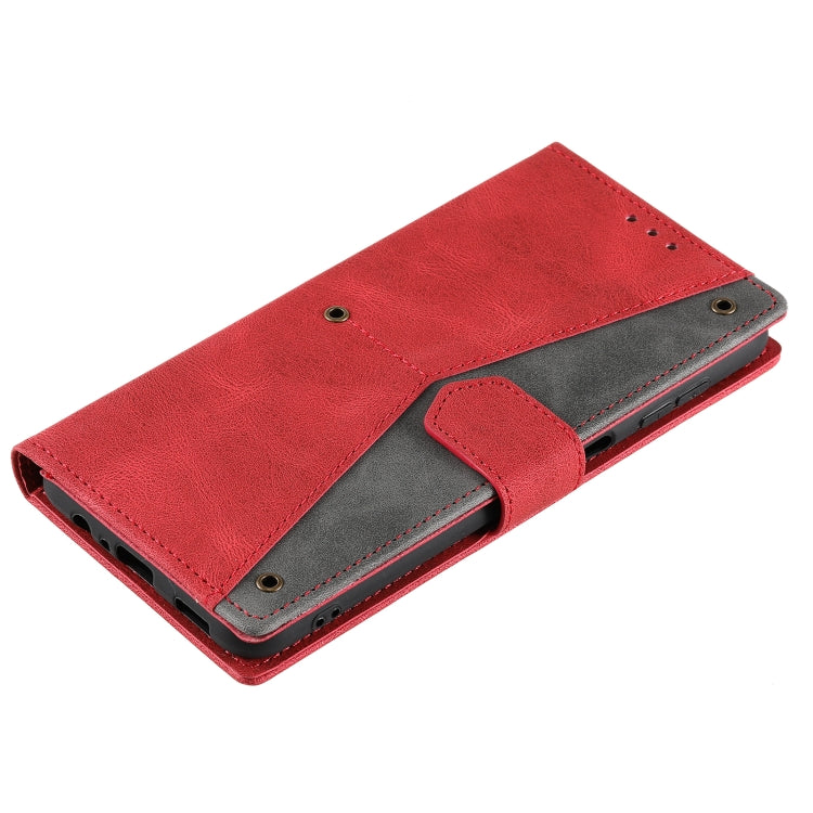 For Samsung Galaxy S25+ 5G Nail Skin Feel Stitching Calf Texture Leather Phone Case(Red)