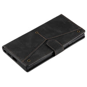 For Samsung Galaxy S25 Ultra 5G Nail Skin Feel Stitching Calf Texture Leather Phone Case(Black)