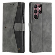 For Samsung Galaxy S25 Ultra 5G Nail Skin Feel Stitching Calf Texture Leather Phone Case(Grey)