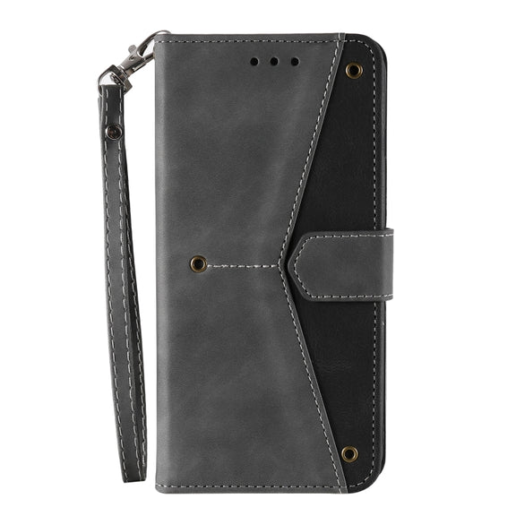 For Samsung Galaxy S25 Ultra 5G Nail Skin Feel Stitching Calf Texture Leather Phone Case(Grey)