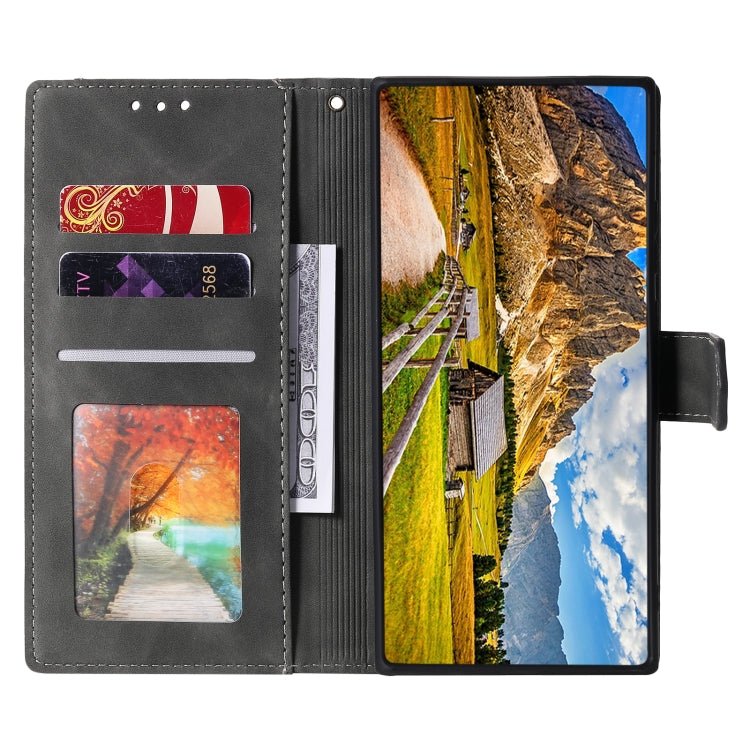 For Samsung Galaxy S25 Ultra 5G Nail Skin Feel Stitching Calf Texture Leather Phone Case(Grey)