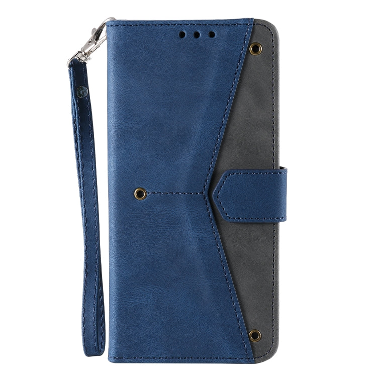 For Samsung Galaxy S25 Ultra 5G Nail Skin Feel Stitching Calf Texture Leather Phone Case(Blue)