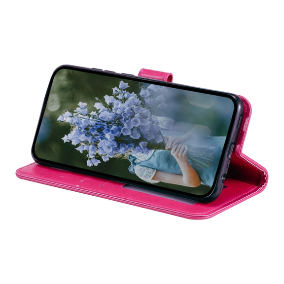 For Samsung Galaxy S25 5G Totem Flower Embossed Leather Phone Case(Red)