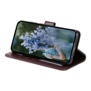 For Samsung Galaxy S25 5G Totem Flower Embossed Leather Phone Case(Brown)