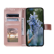 For Samsung Galaxy S25 5G Totem Flower Embossed Leather Phone Case(Rose Gold)